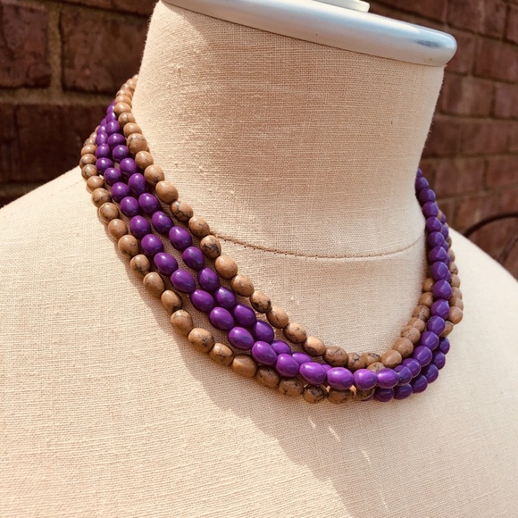 GAP Wooden Multi-colored Beaded Necklace - Picture 7 of 8